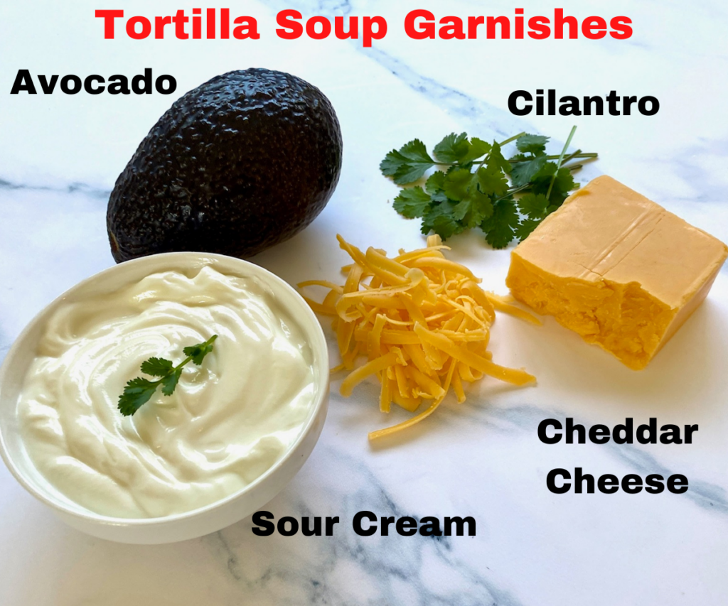 tortilla soup garnishes