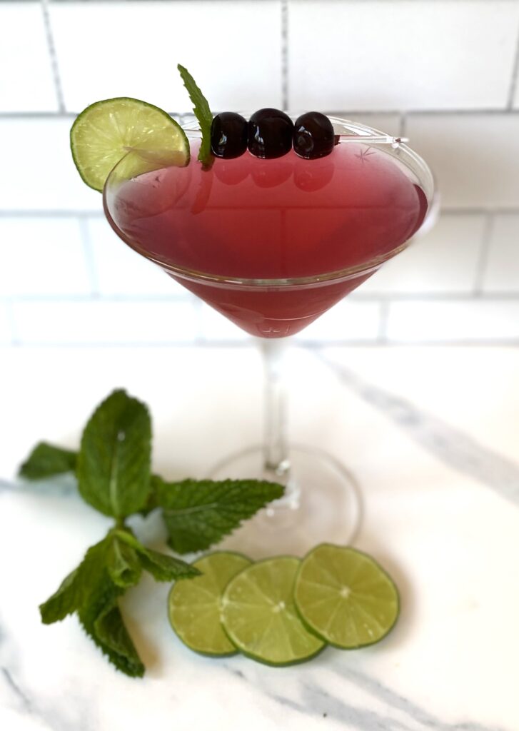 Merry Cran-Cherry Orna-Tini Cocktail - Sparkling Charm