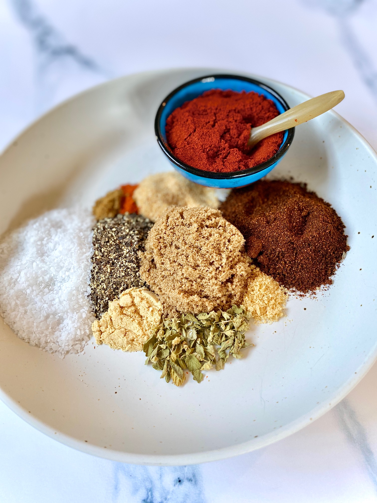 Spices for Ribs on a plate