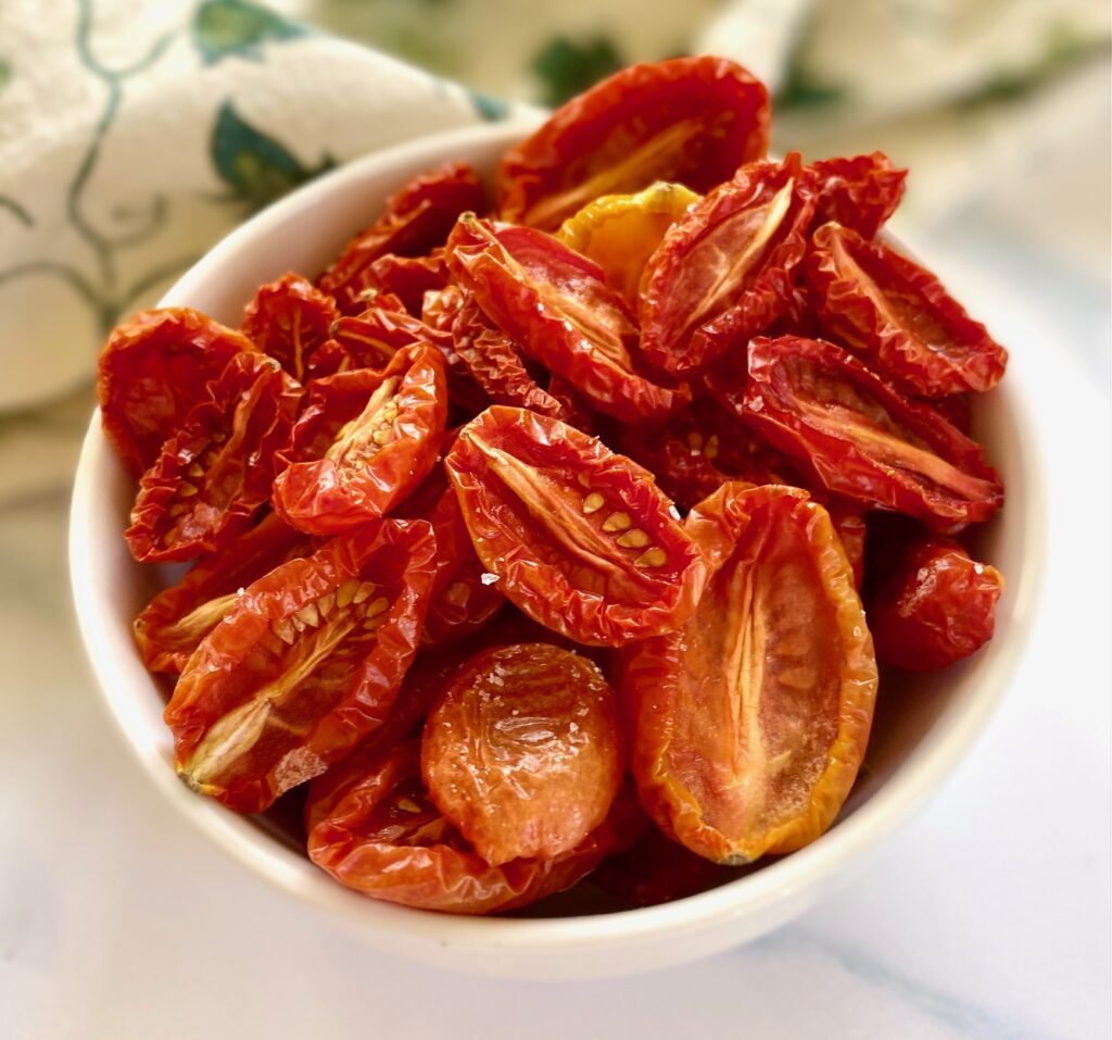 bowl of oven dried tomatoes