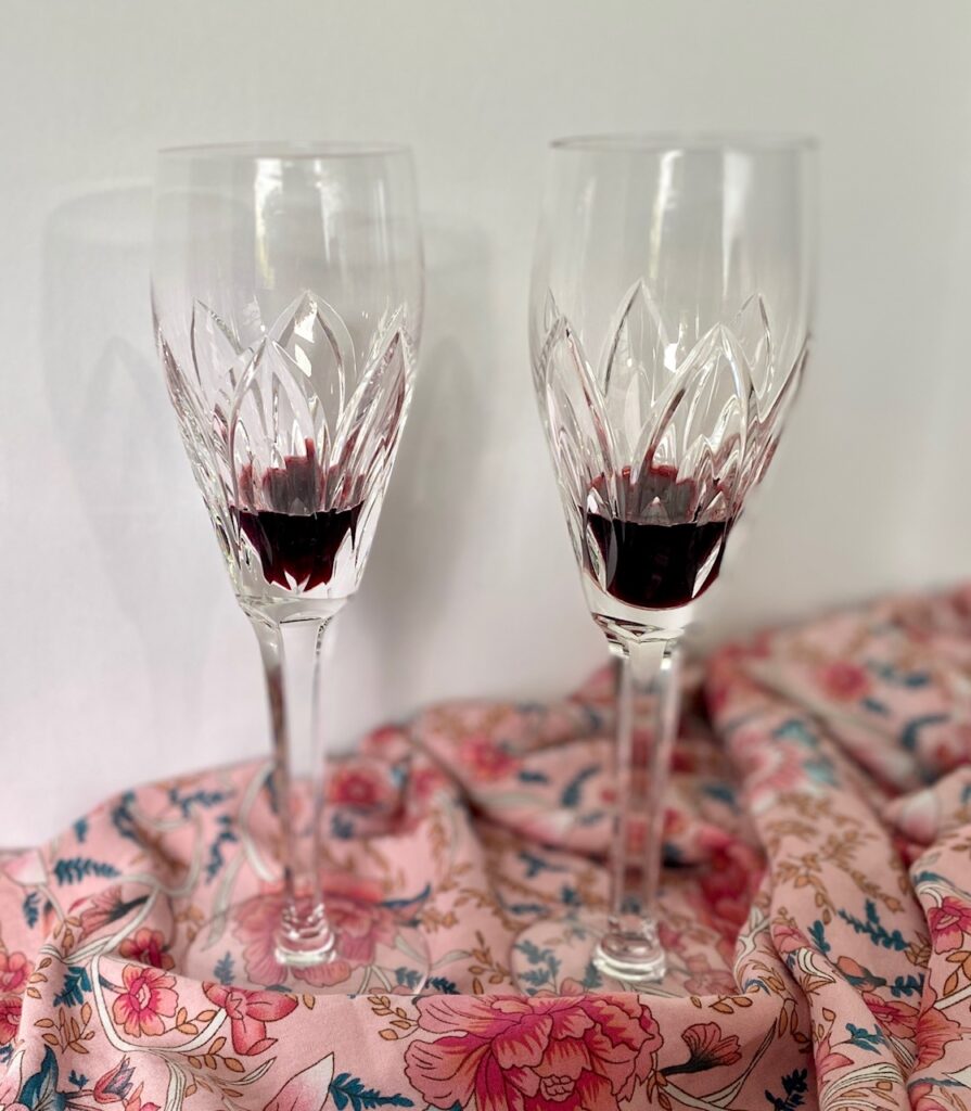 2 glasses with creme de cassis