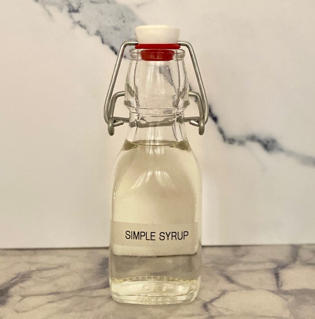 Bottle of simple syrup