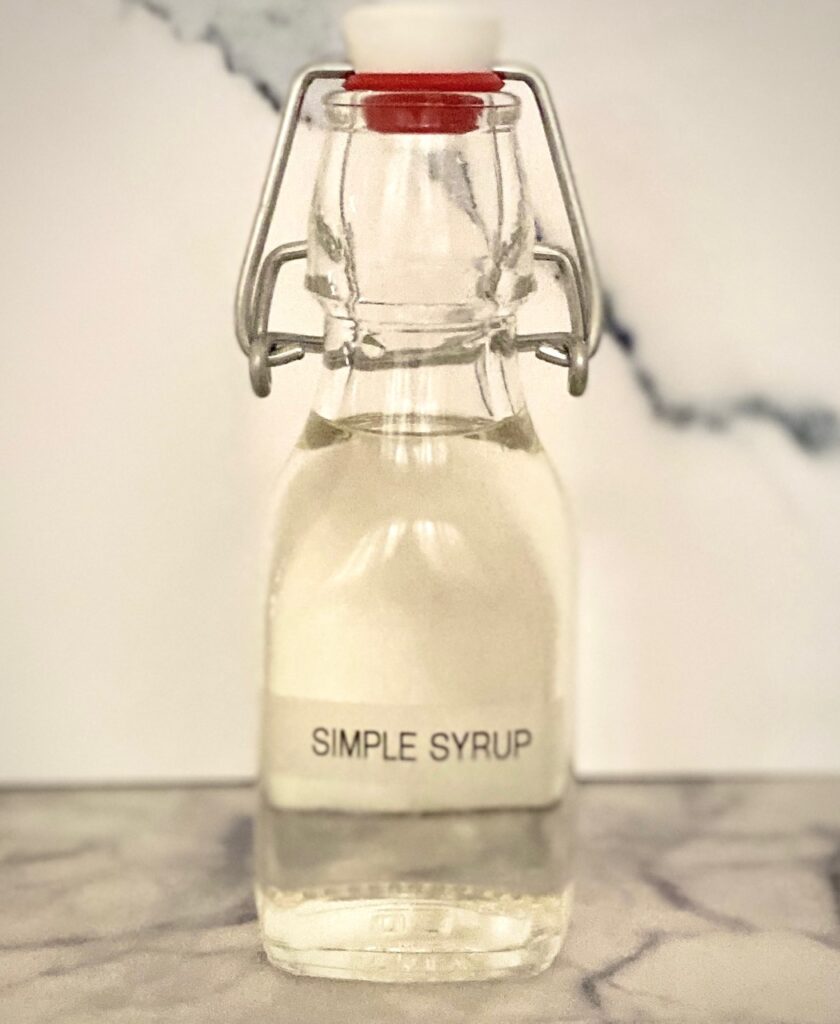 Jar of simple syrup