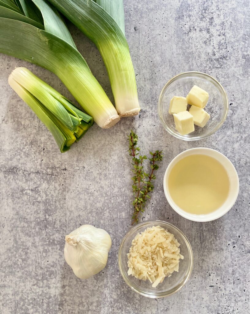 Butter Braised Leeks with Parmesan and Thyme - Very Smart Ideas