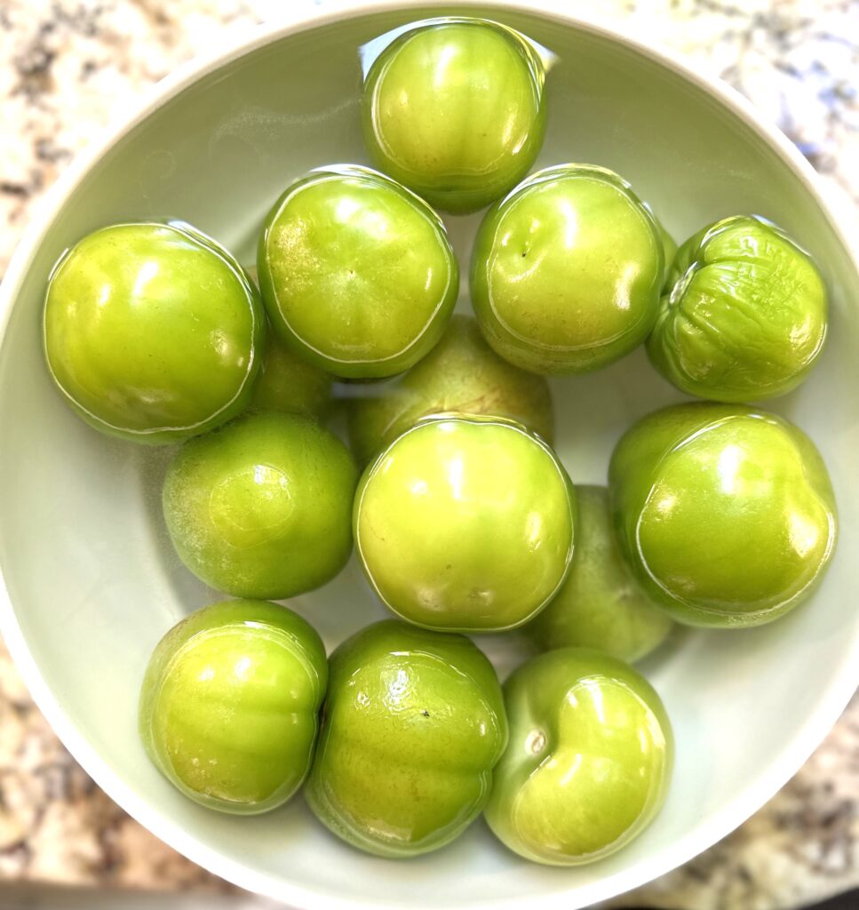 Soak Tomatillos