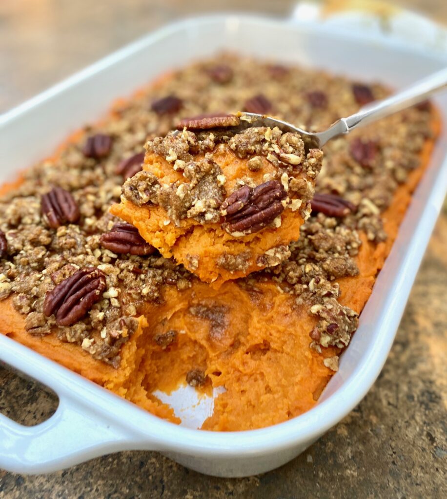 Sweet Potato Casserole {pecan topping} The Art of Food and Wine