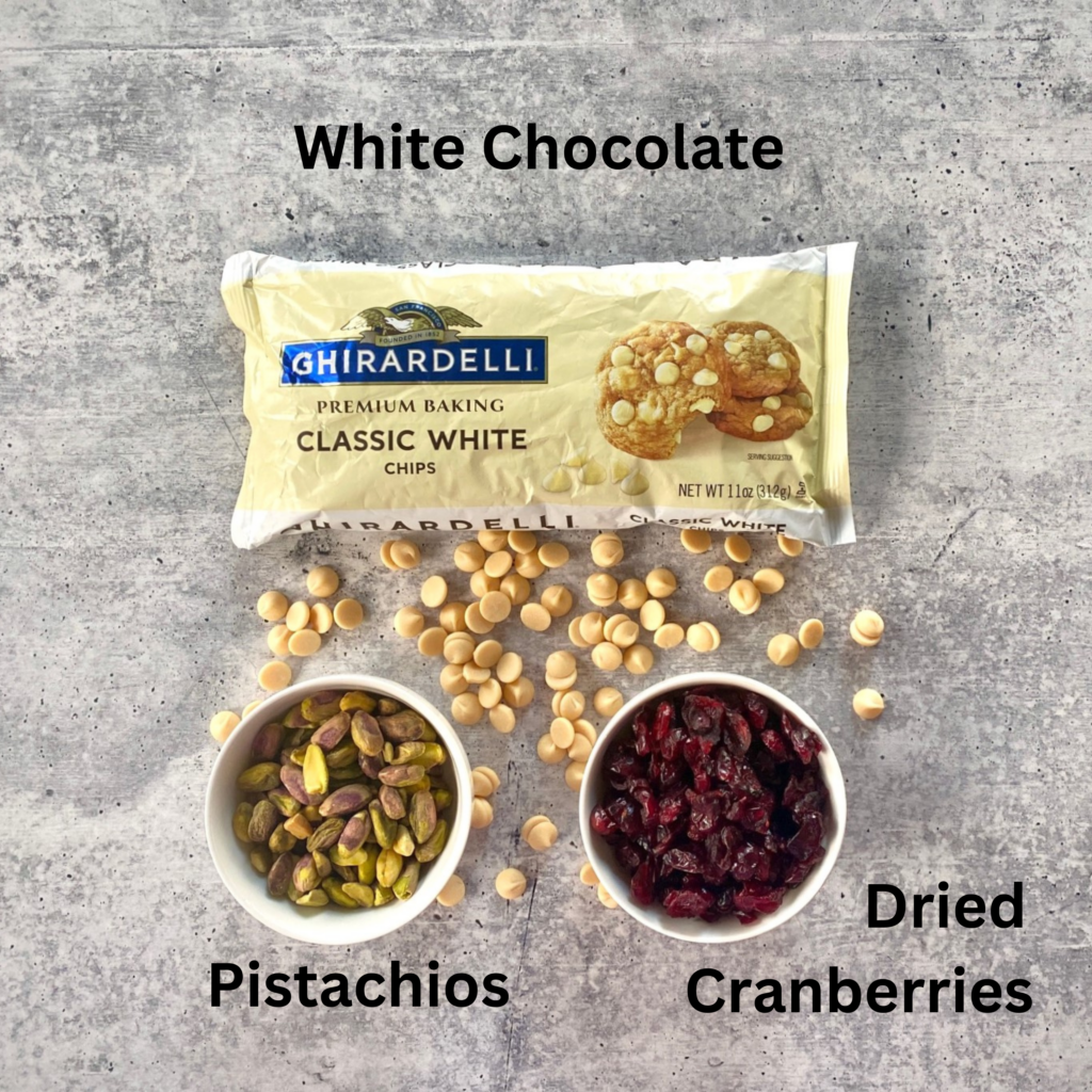 White Chocolate Bark Ingredients