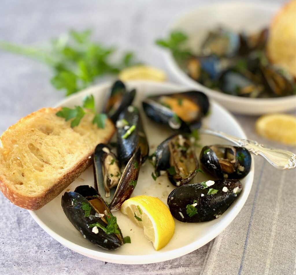 small bowl of shellfish