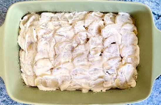Coating potatoes