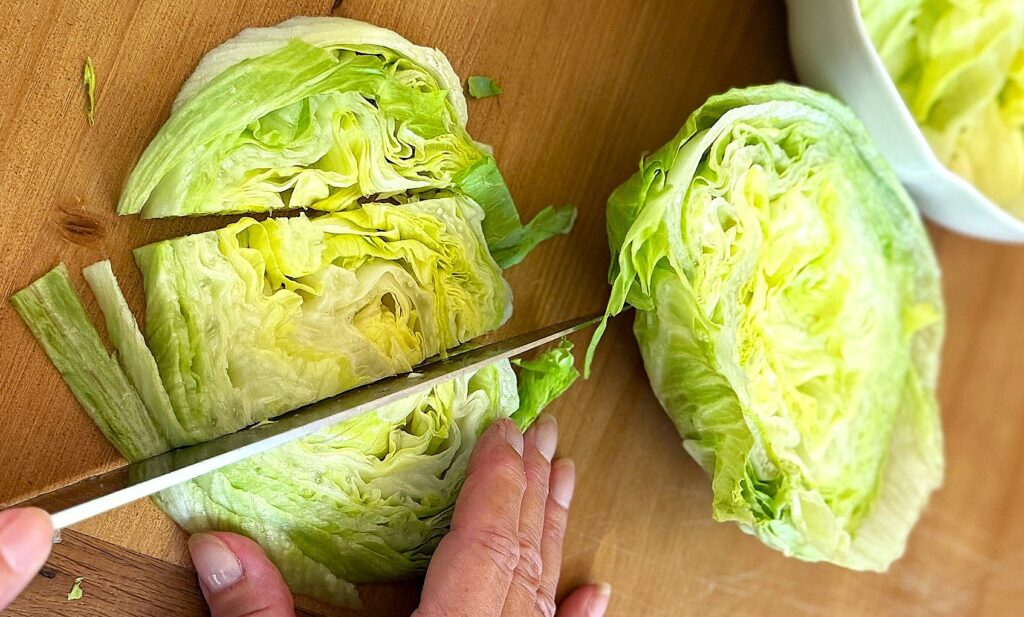 Lettuce slice for Chinese Chicken Salad