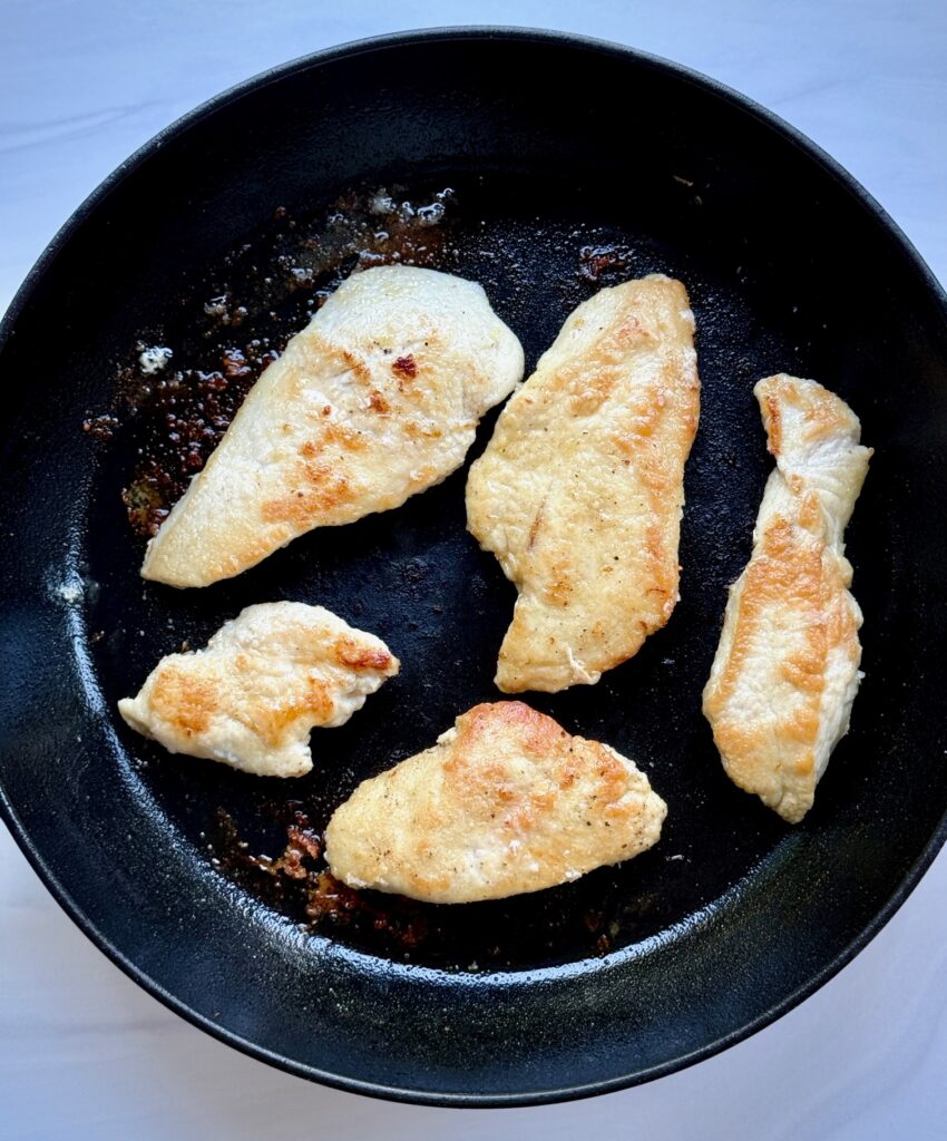 Cooked chicken cutlets