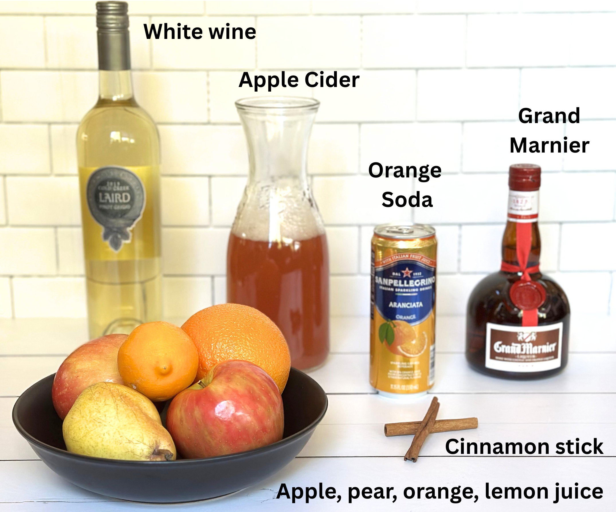Fall Sangria Ingredients