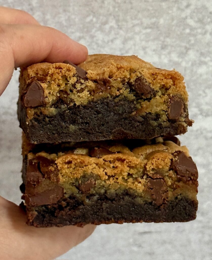 holding 2 brookies in a hand