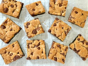 brookies on parchment paper