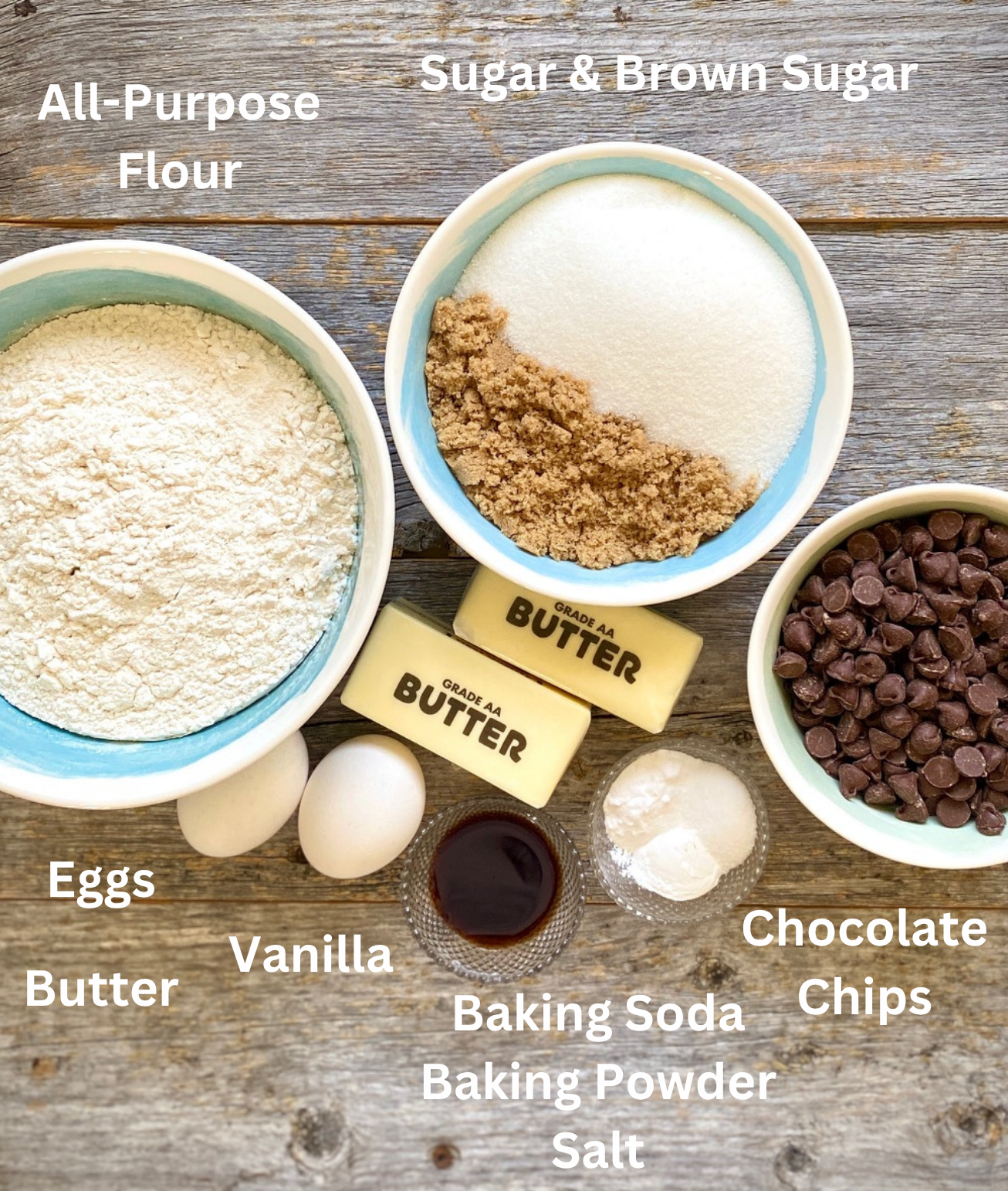 chocolate chip cookie labeled ingredients