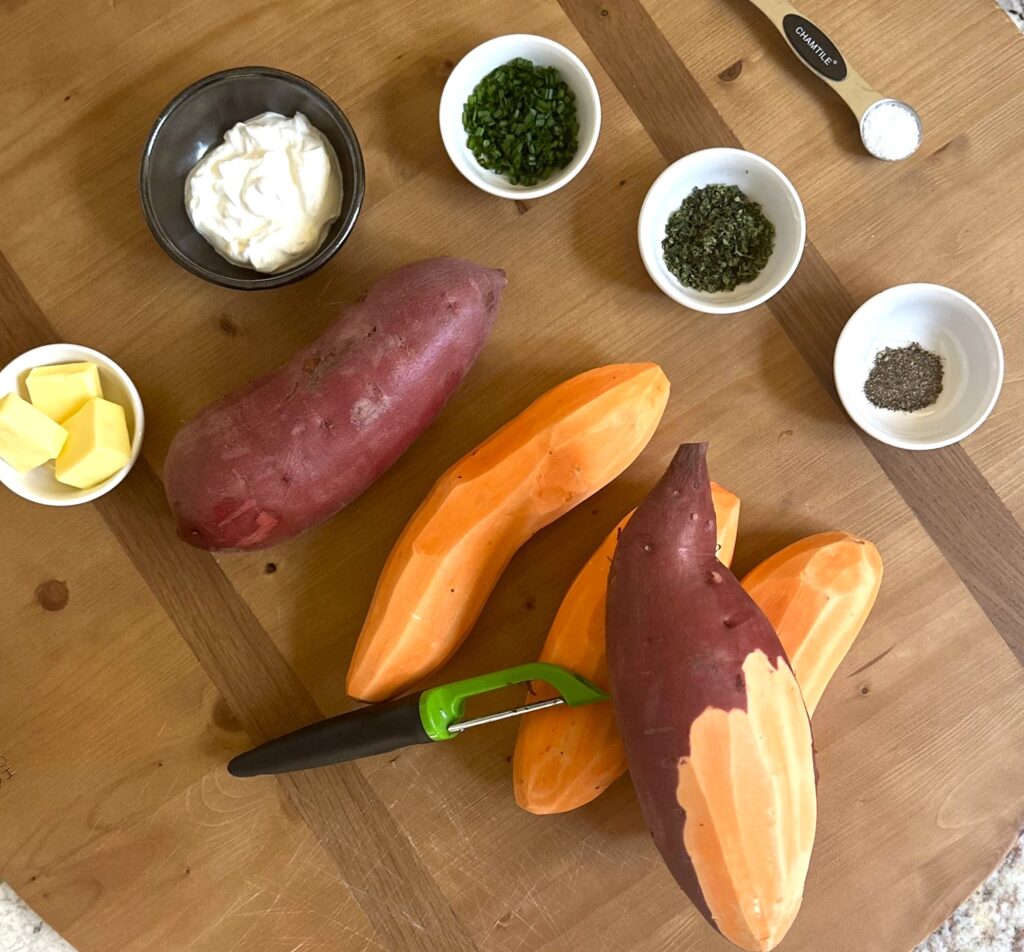 Peeling Sweet Potatoes