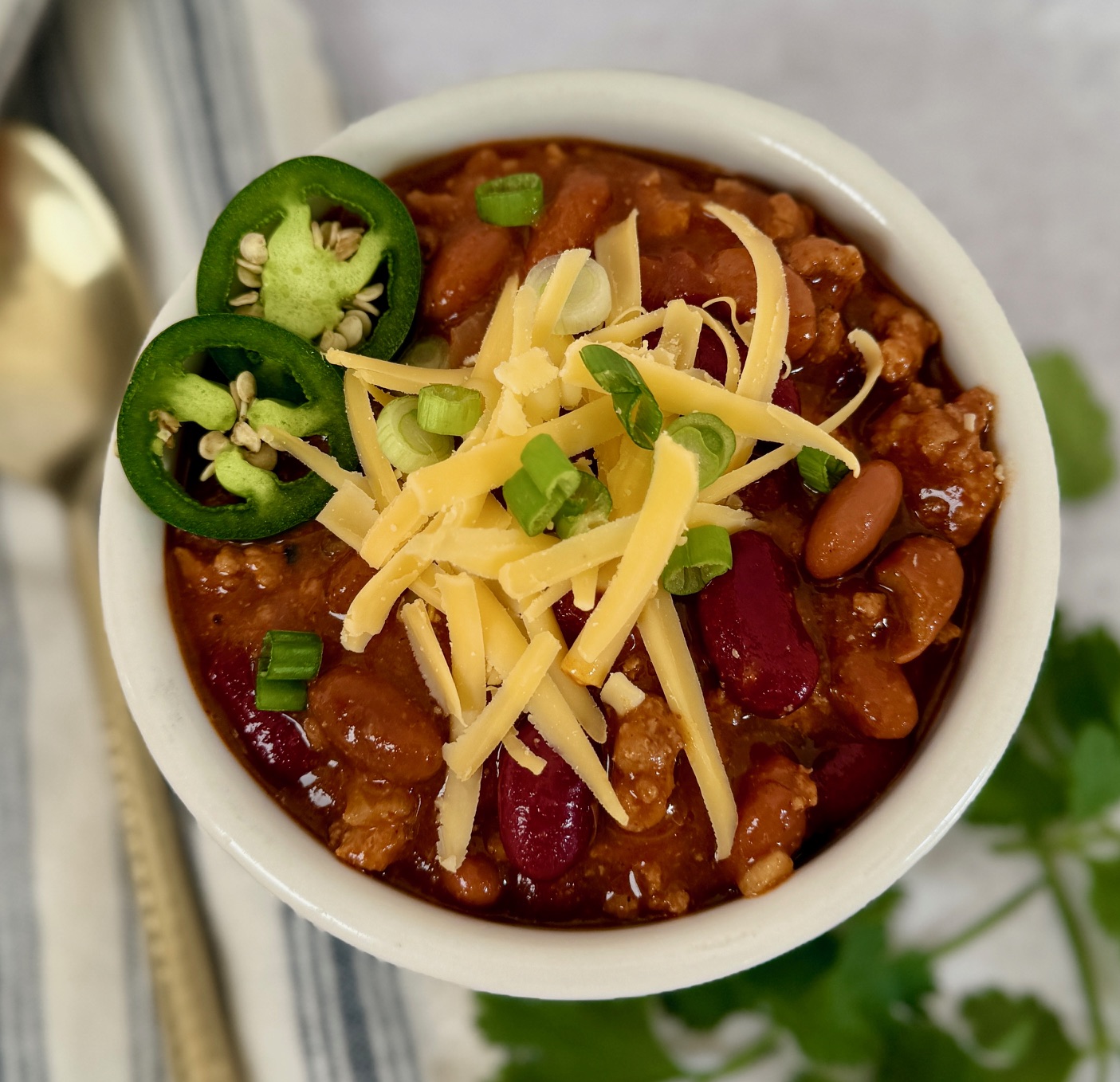 one bowl of chili