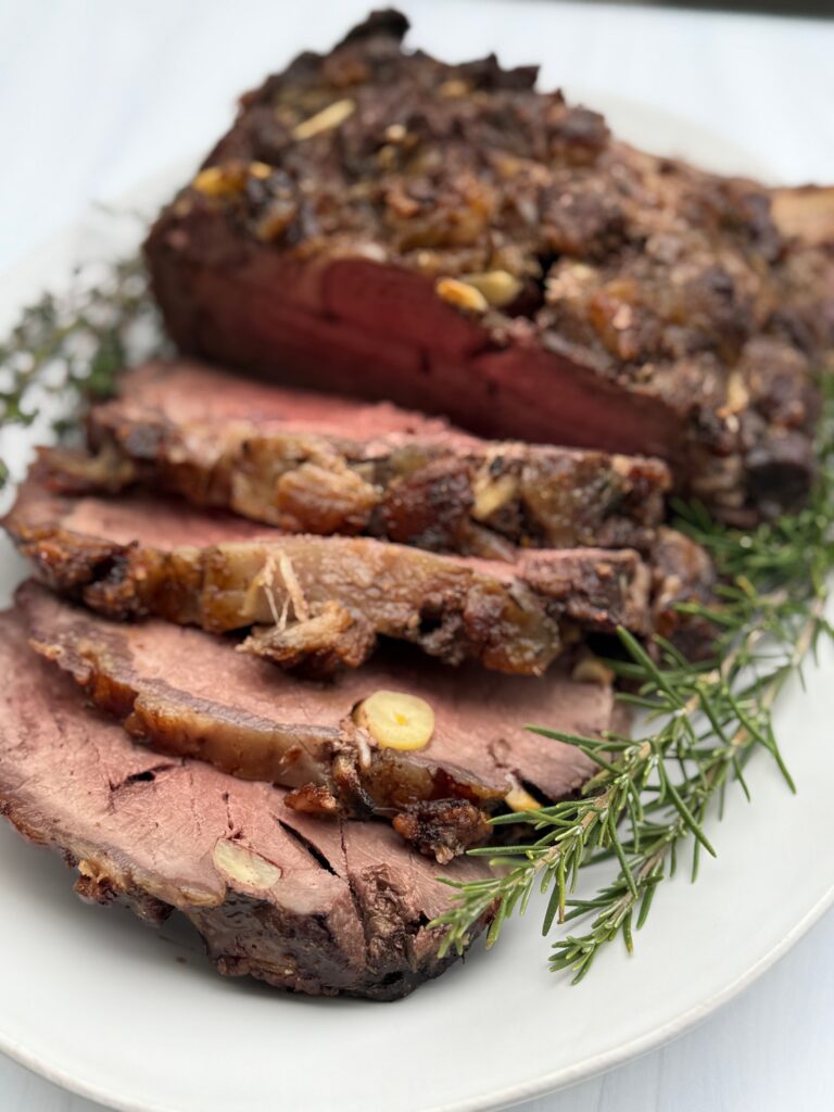 rib roast on platter