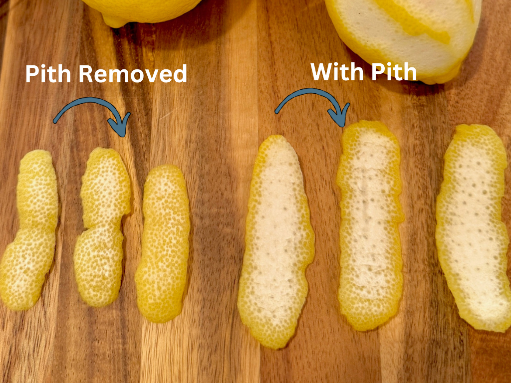 Lemon Peels labeled