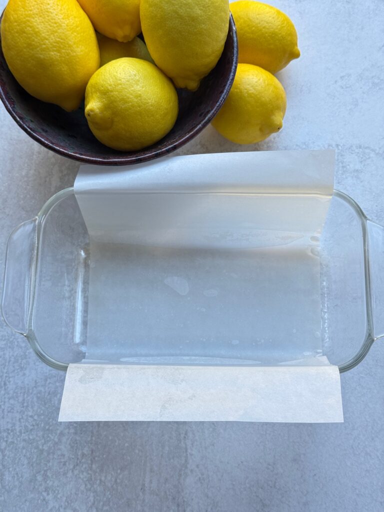 parchment paper lined loaf pan