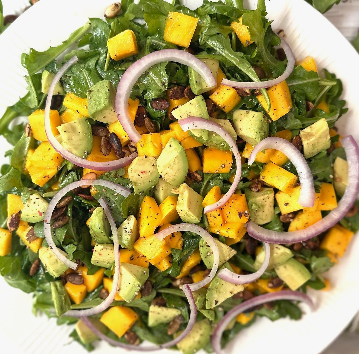 Mango Avocado Salad Close up